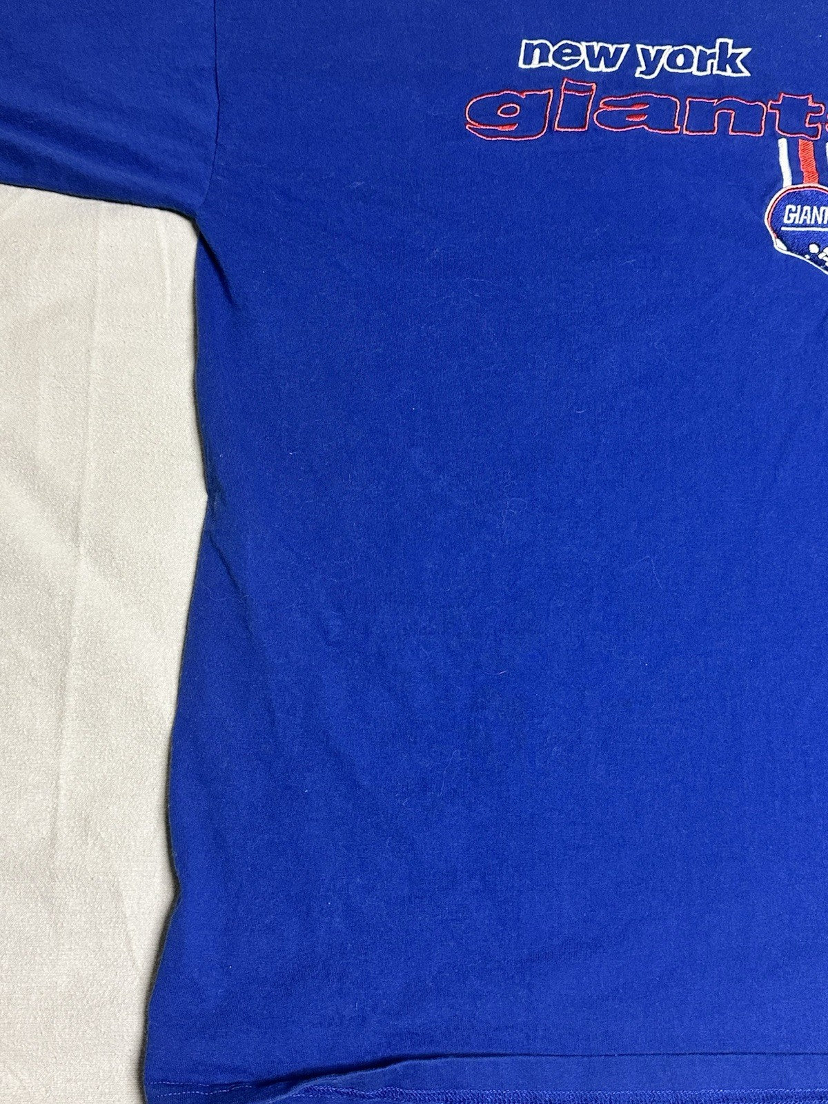 VTG New York Giants Shirt Mens Extra Large Blue Logo Athletic Embroidered
