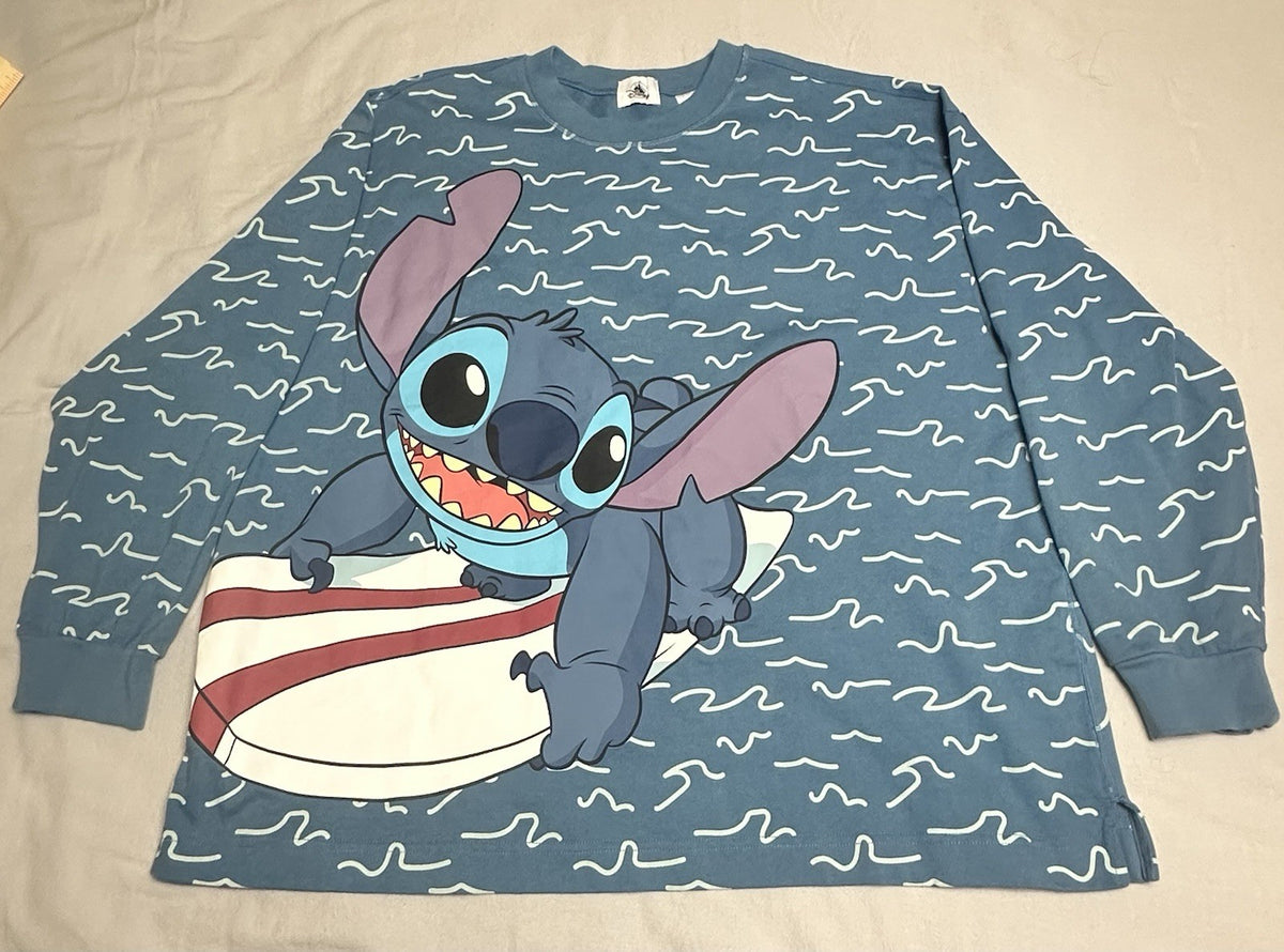 Walt Disney World WDW Surf Stitch Blue Celebration Spirit Jersey  XL - Surfboard