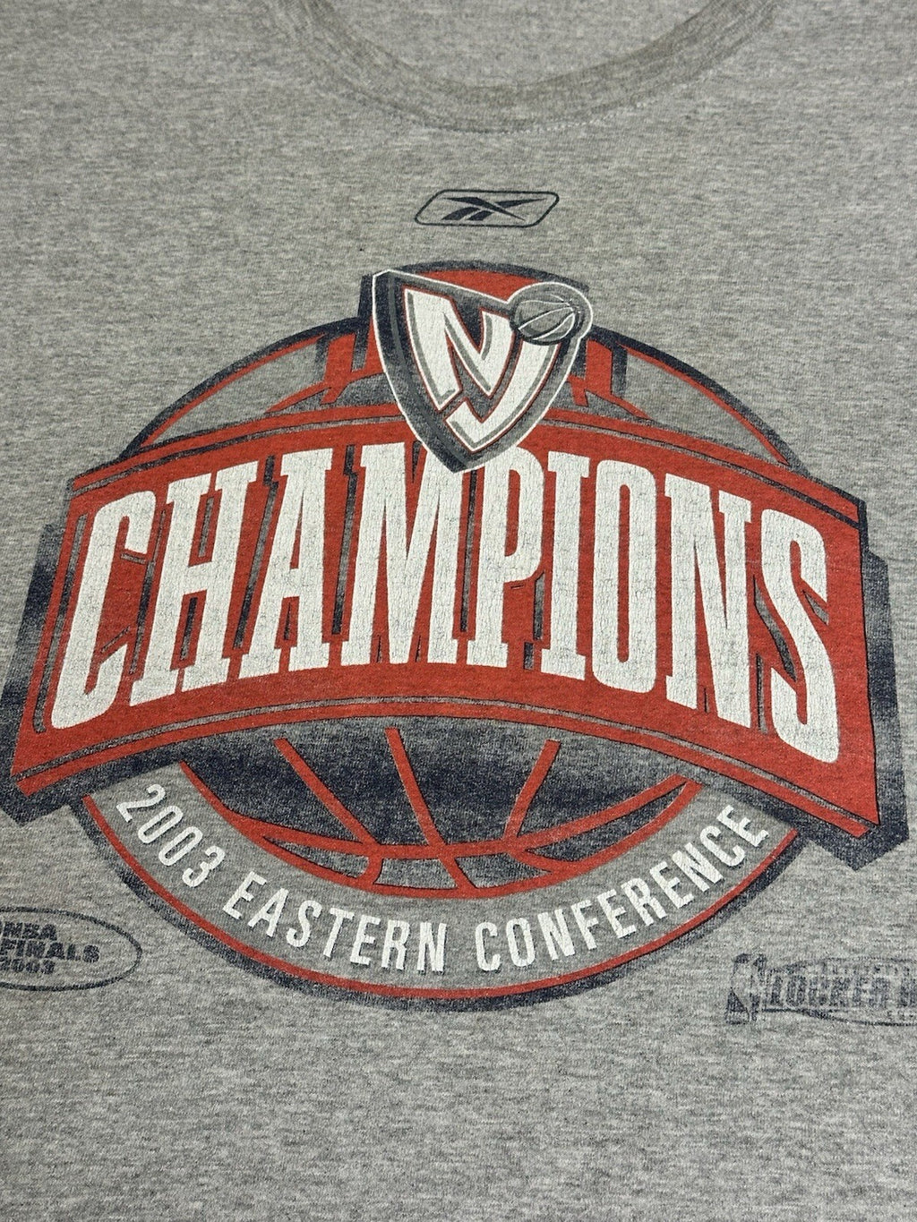 Vintage 2003 New Jersey Nets Easter conference Champions locker room tee XL