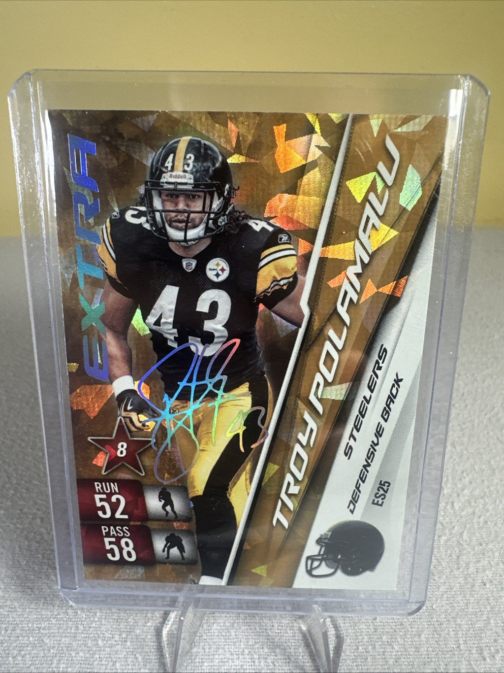 2010 Adrenalyn XL Extra Signature Troy Polamalu #ES25