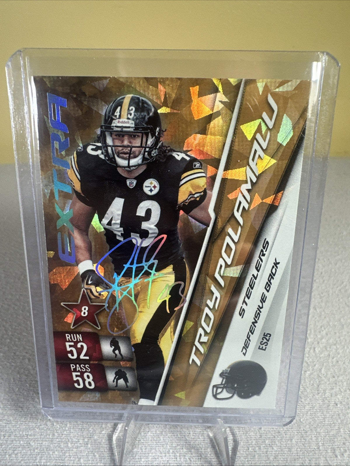 2010 Adrenalyn XL Extra Signature Troy Polamalu #ES25