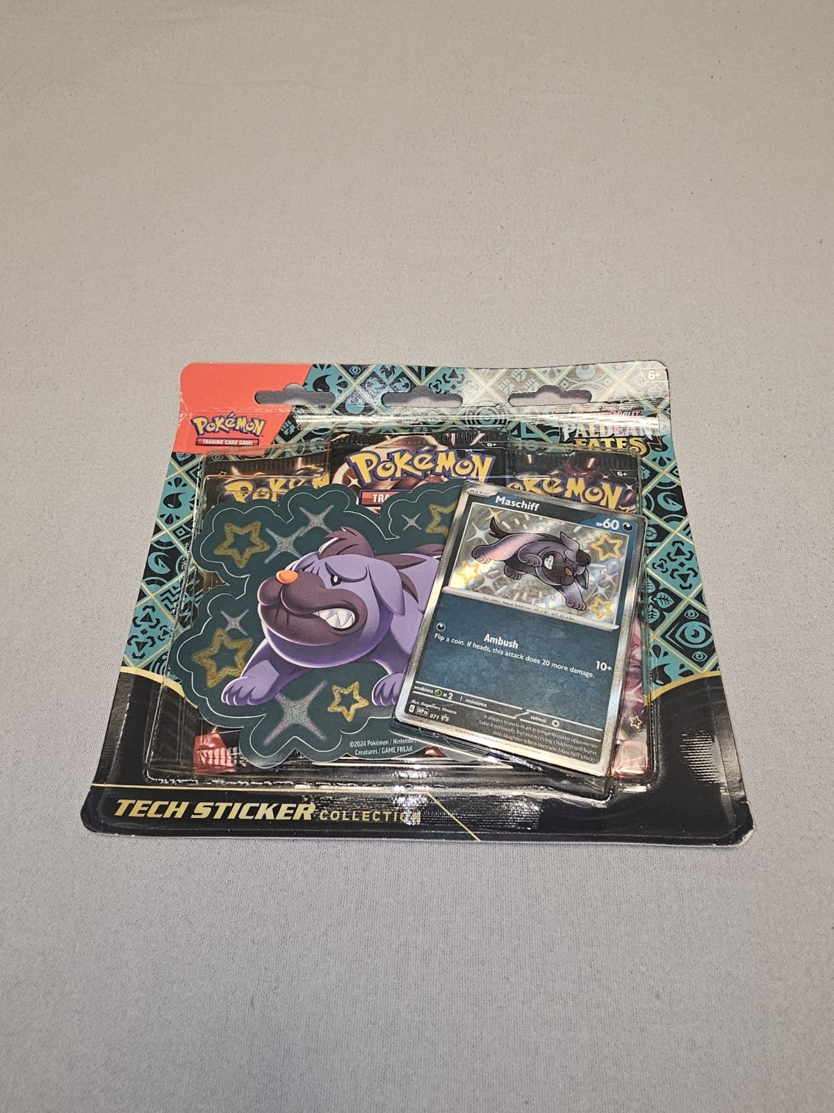 Pokemon TCG Scarlet & Violet Paldean Fates Tech Sticker Collection (Maschiff)