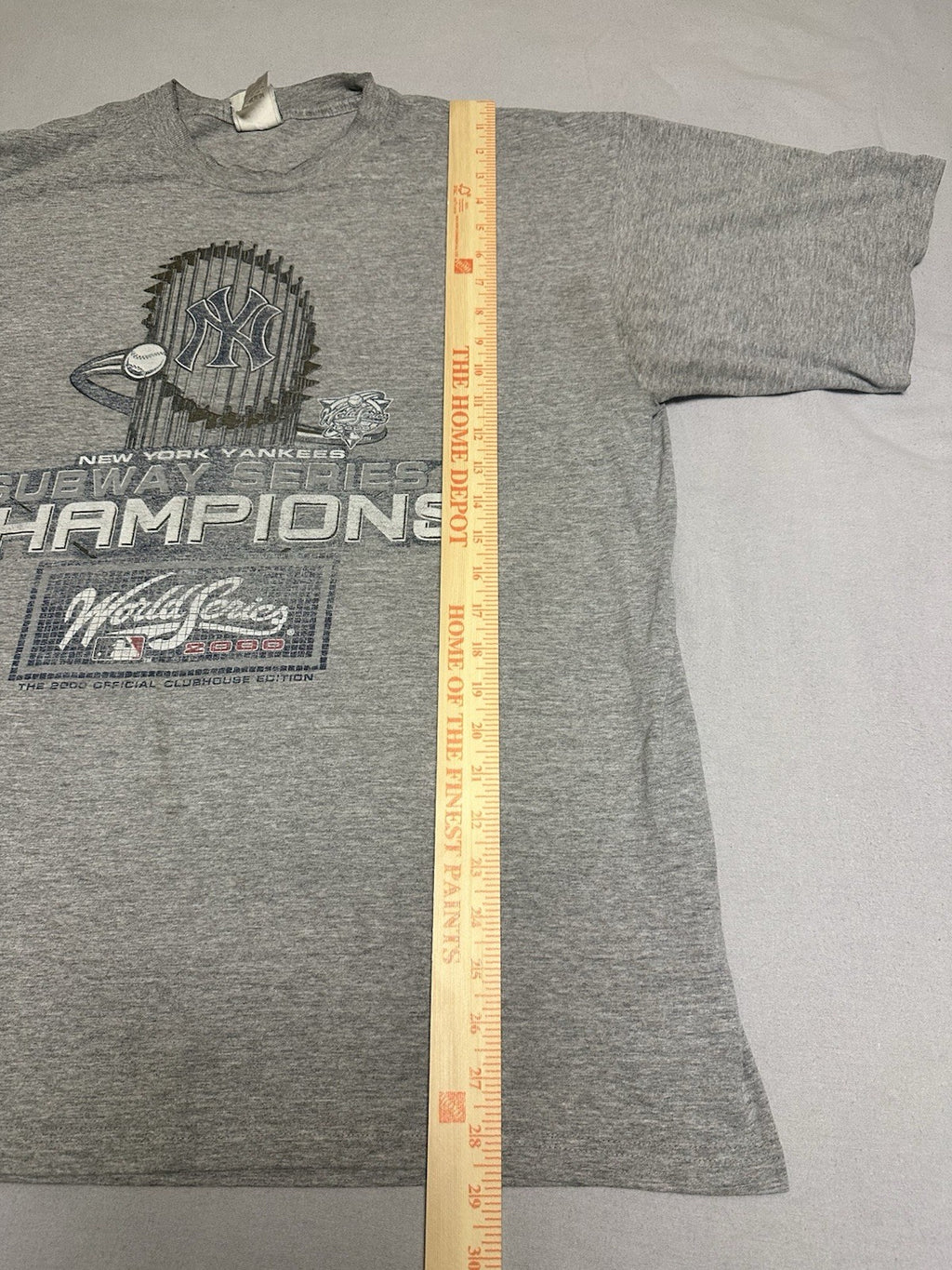 Vintage 2000 Lee Sport New York Yankees Subway Series Champions T-Shirt Grey XL
