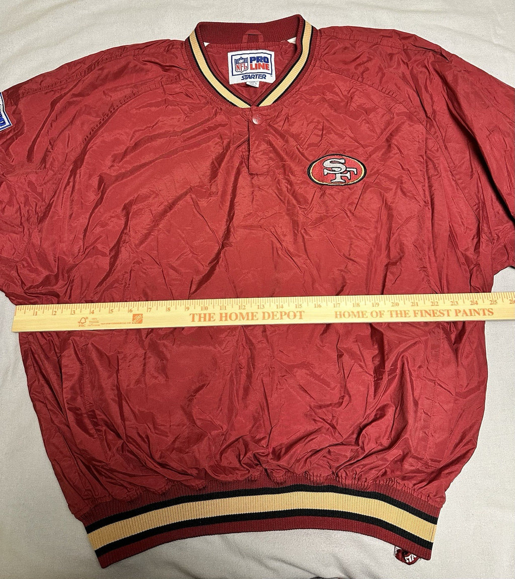 Vintage Starter Pro Line San Francisco 49ers Pullover Jacket Men’s XL Red NFL