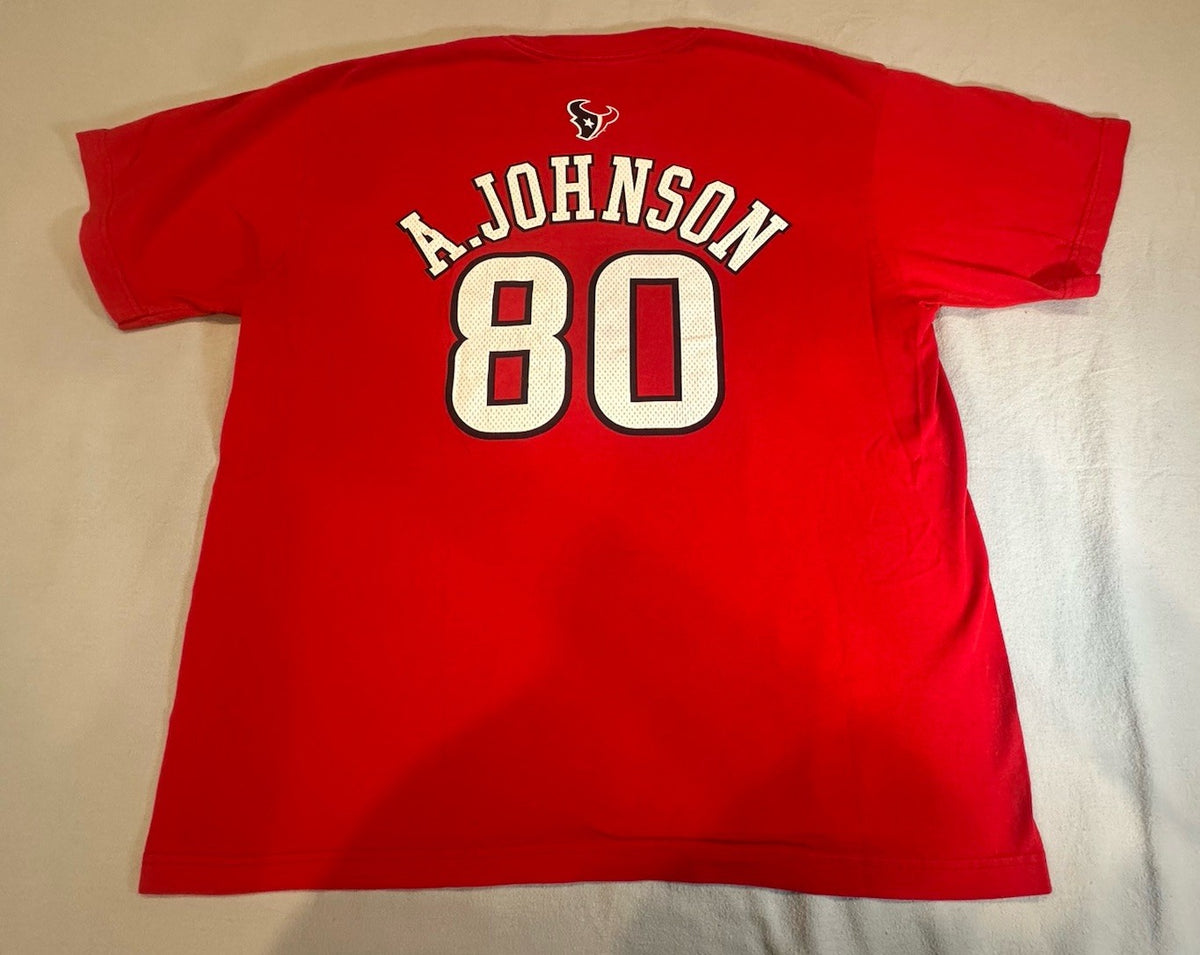Reebok Houston Texans Shirt Jersey  Andre Johnson #80 NFL Football Tshirt Large
