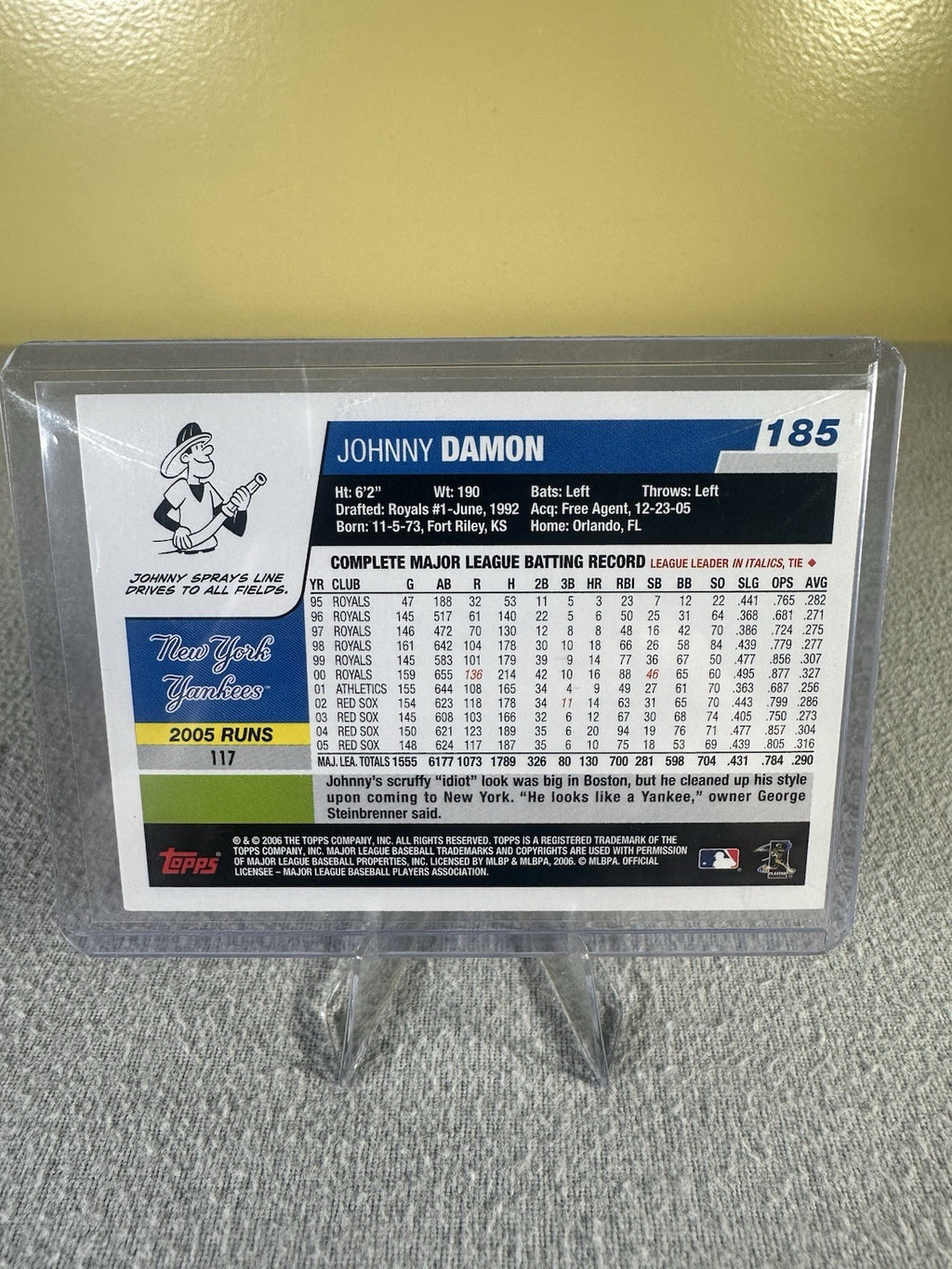 2006 Topps Baseball #185 Johnny Damon NM-Mint