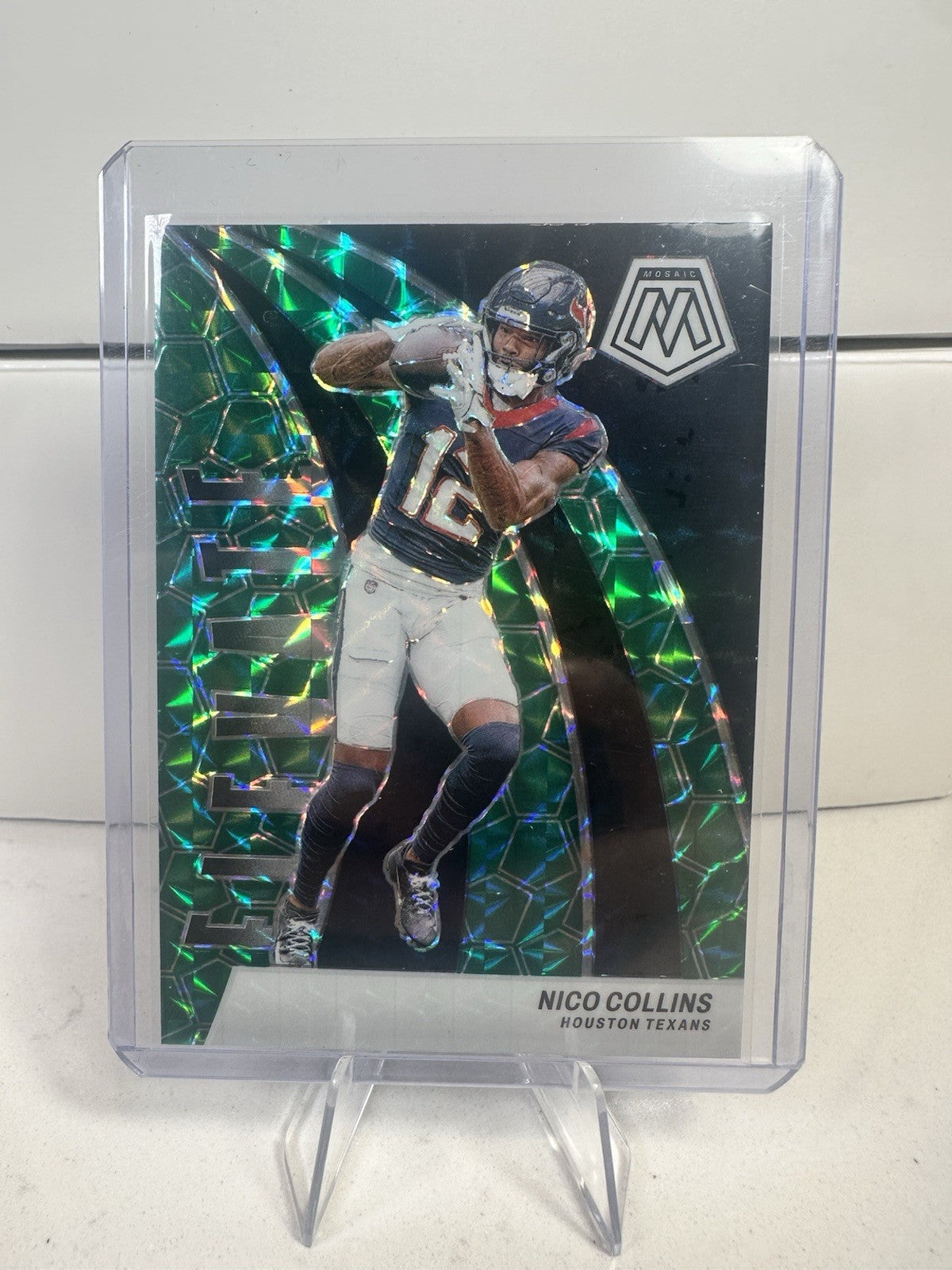 2024 Panini Mosaic - Elevate Green Mosaic Prizm #15 Nico Collins