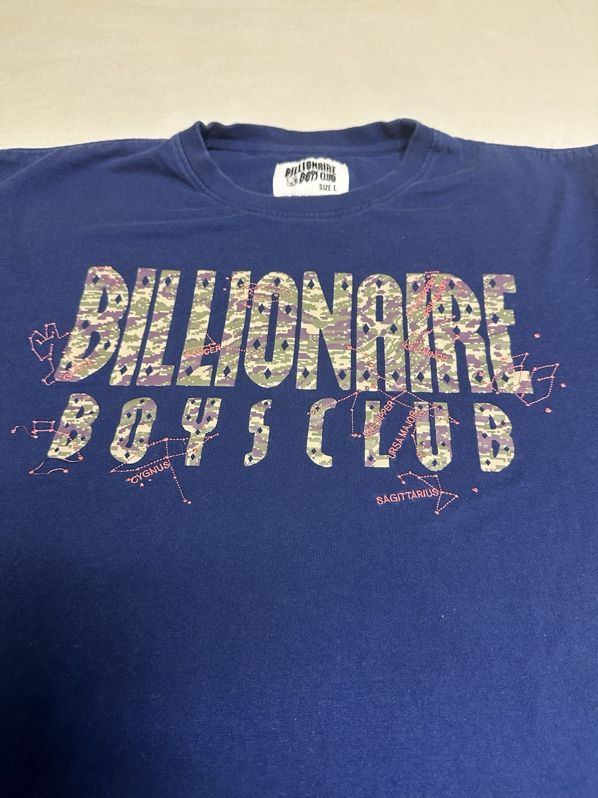 Billionaire Boys Club Constellations Straight Logo Tee Shirt Size Large