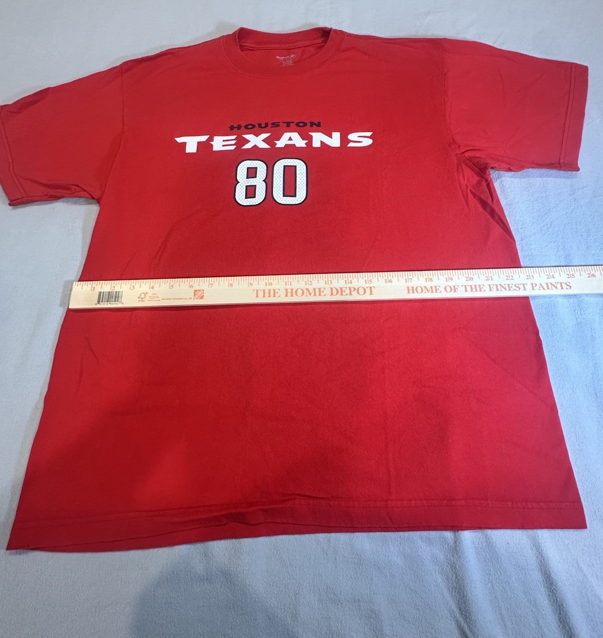 Reebok Houston Texans Shirt Jersey  Andre Johnson #80 NFL Football Tshirt Large