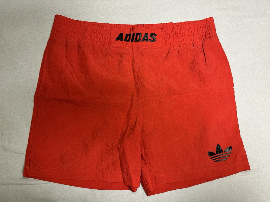 Vintage Adidas Shorts Athletic Nylon Trefoil Spellout Soccer 80s 90s MENS L