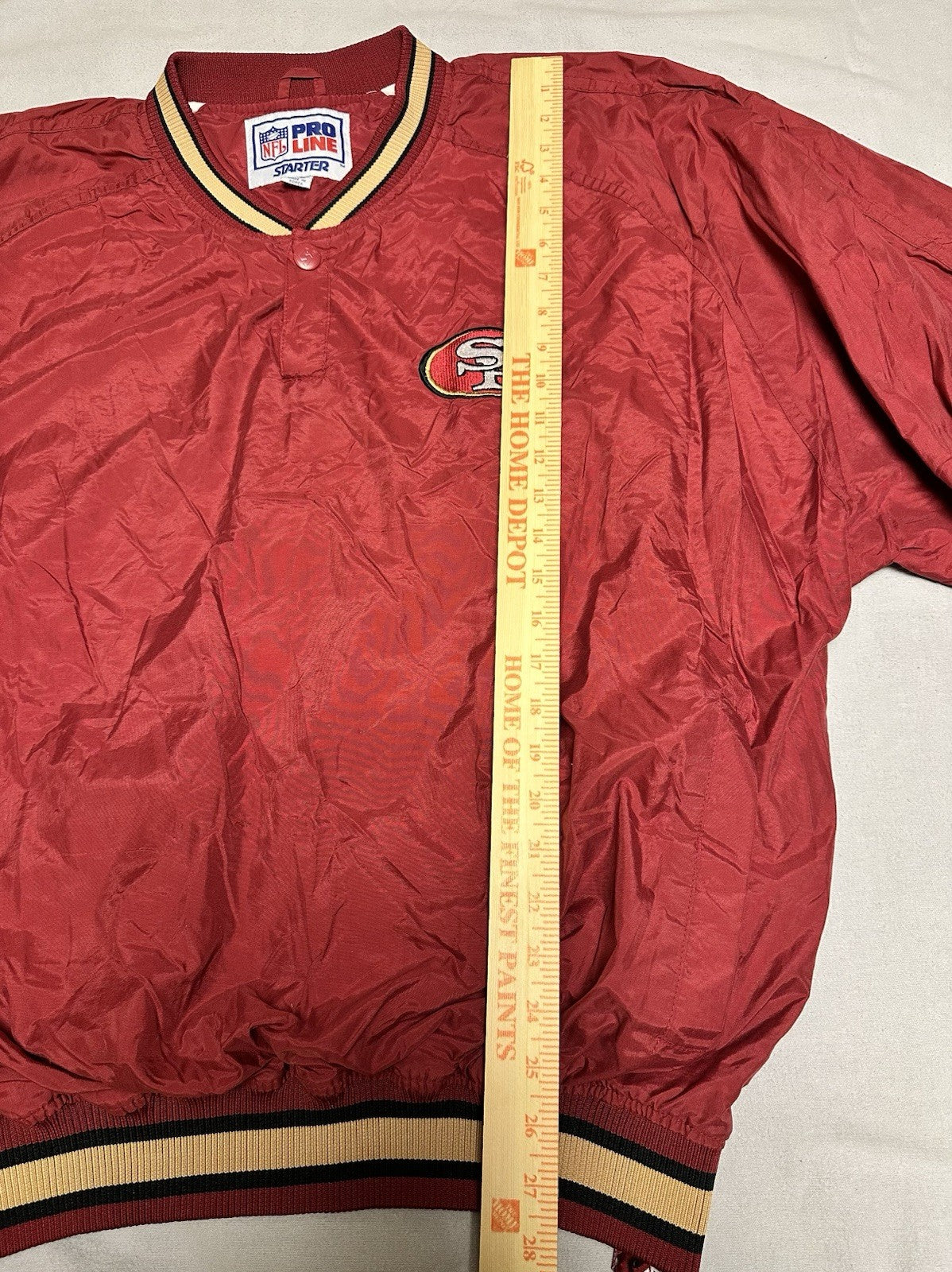 Vintage Starter Pro Line San Francisco 49ers Pullover Jacket Men’s XL Red NFL