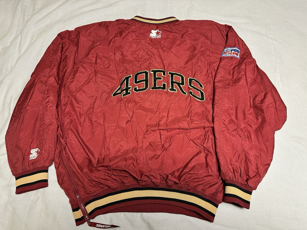 Vintage Starter Pro Line San Francisco 49ers Pullover Jacket Men’s XL Red NFL