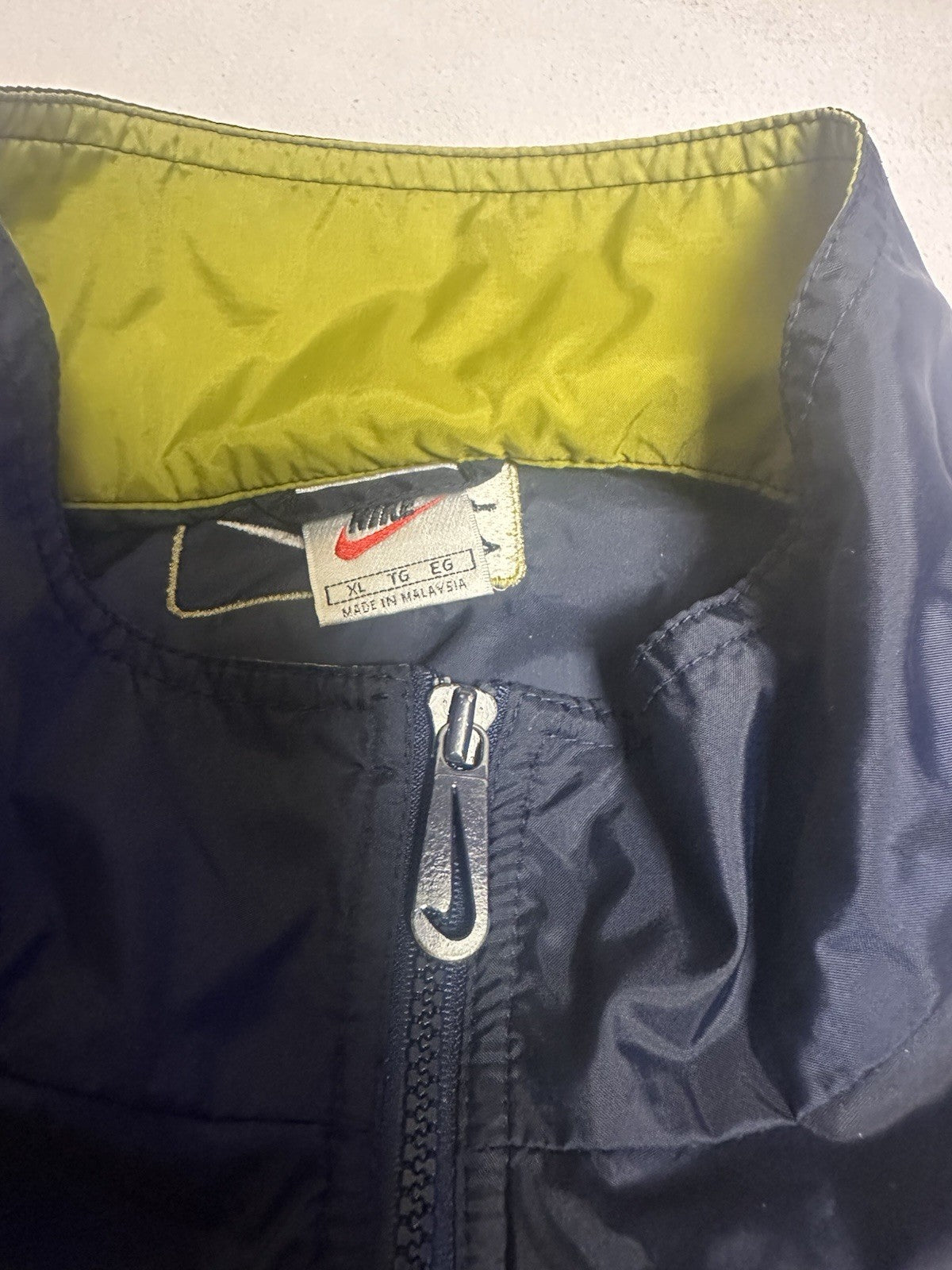 Vintage Nike Windbreaker Navy Men’s XL White Tag 90s Full Zip