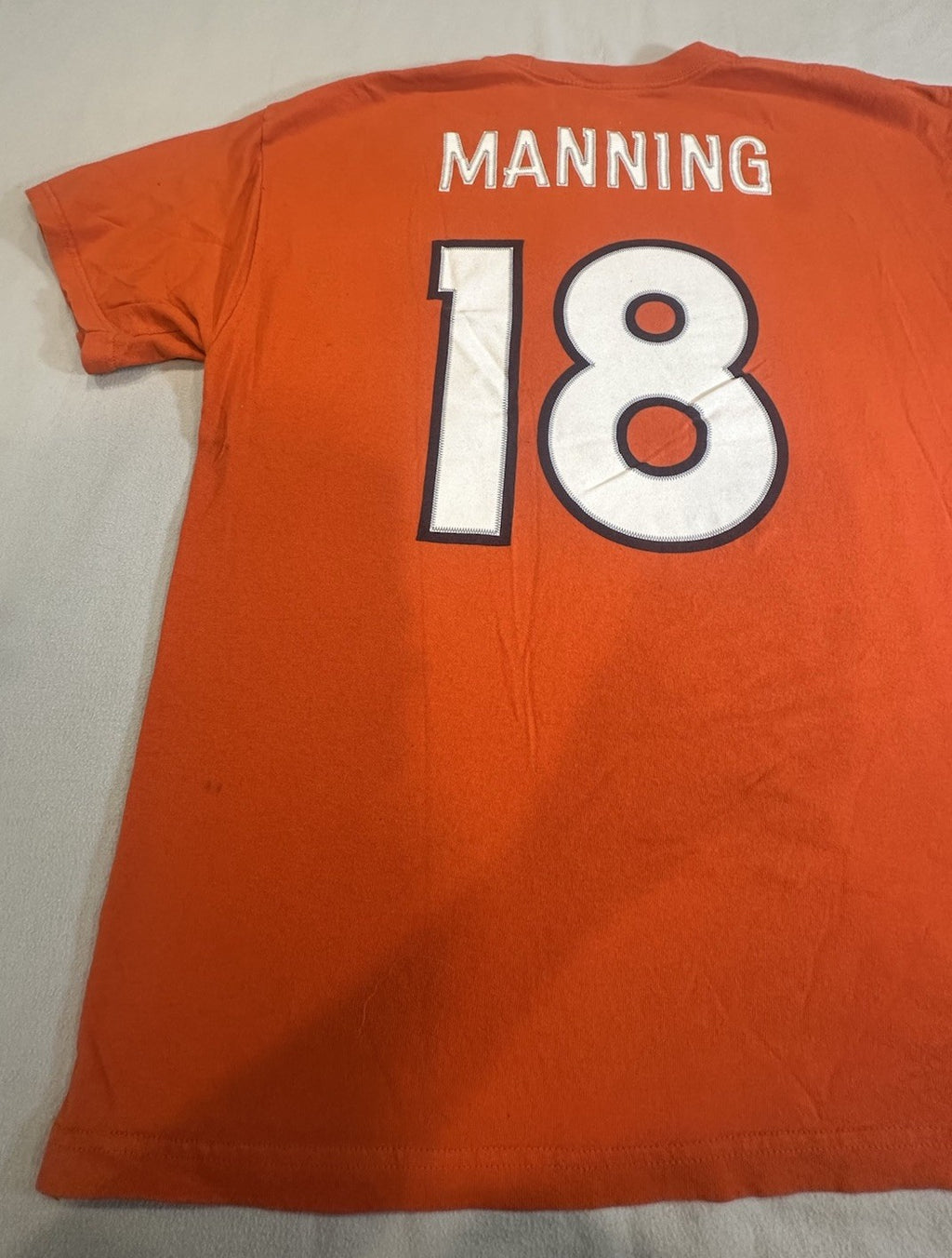 NFL Team Apparel Denver Broncos Peyton Manning Orange Football Shirt XL