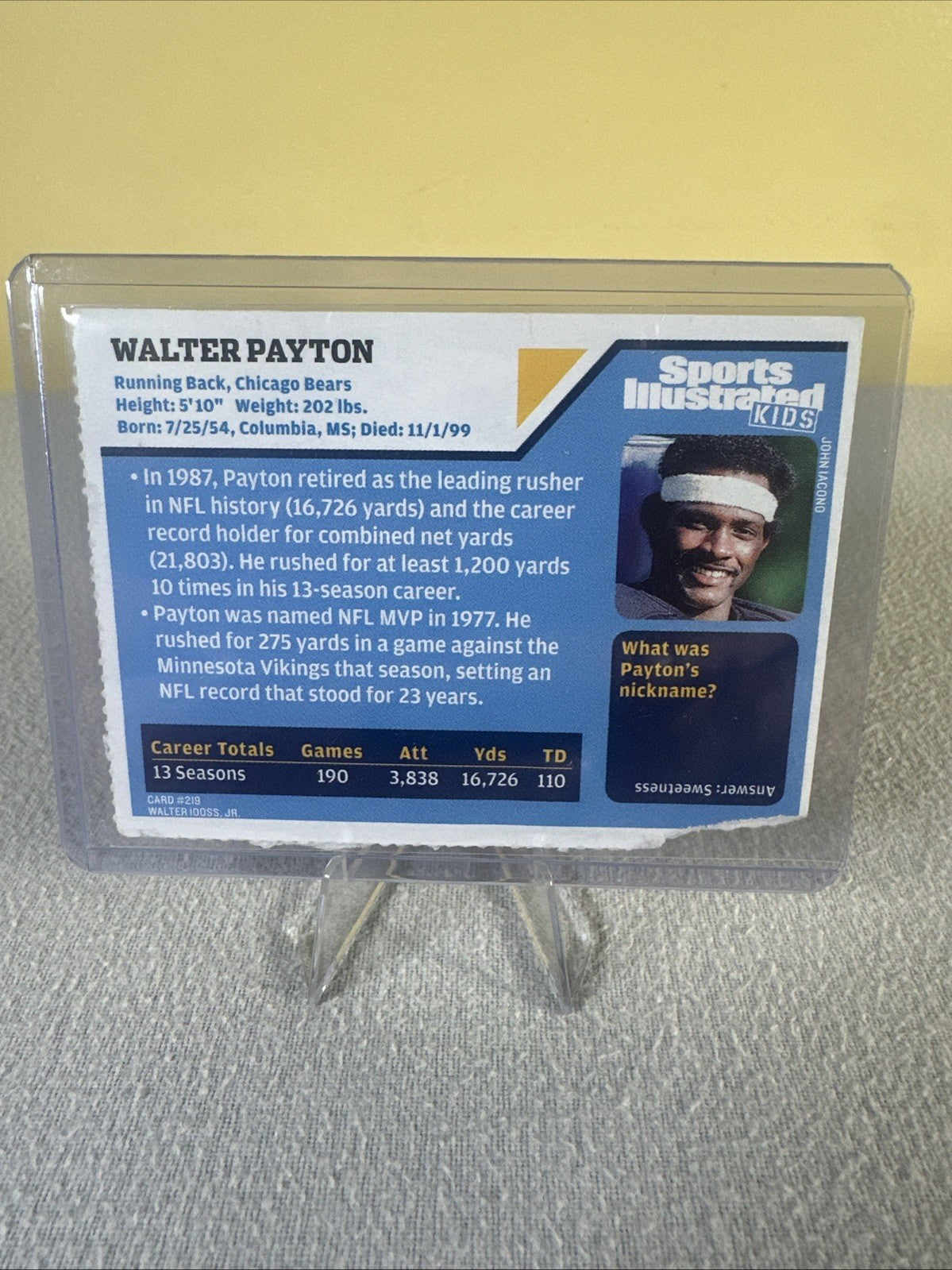 2007 Sports Illustrated for Kids #219 Walter Payton