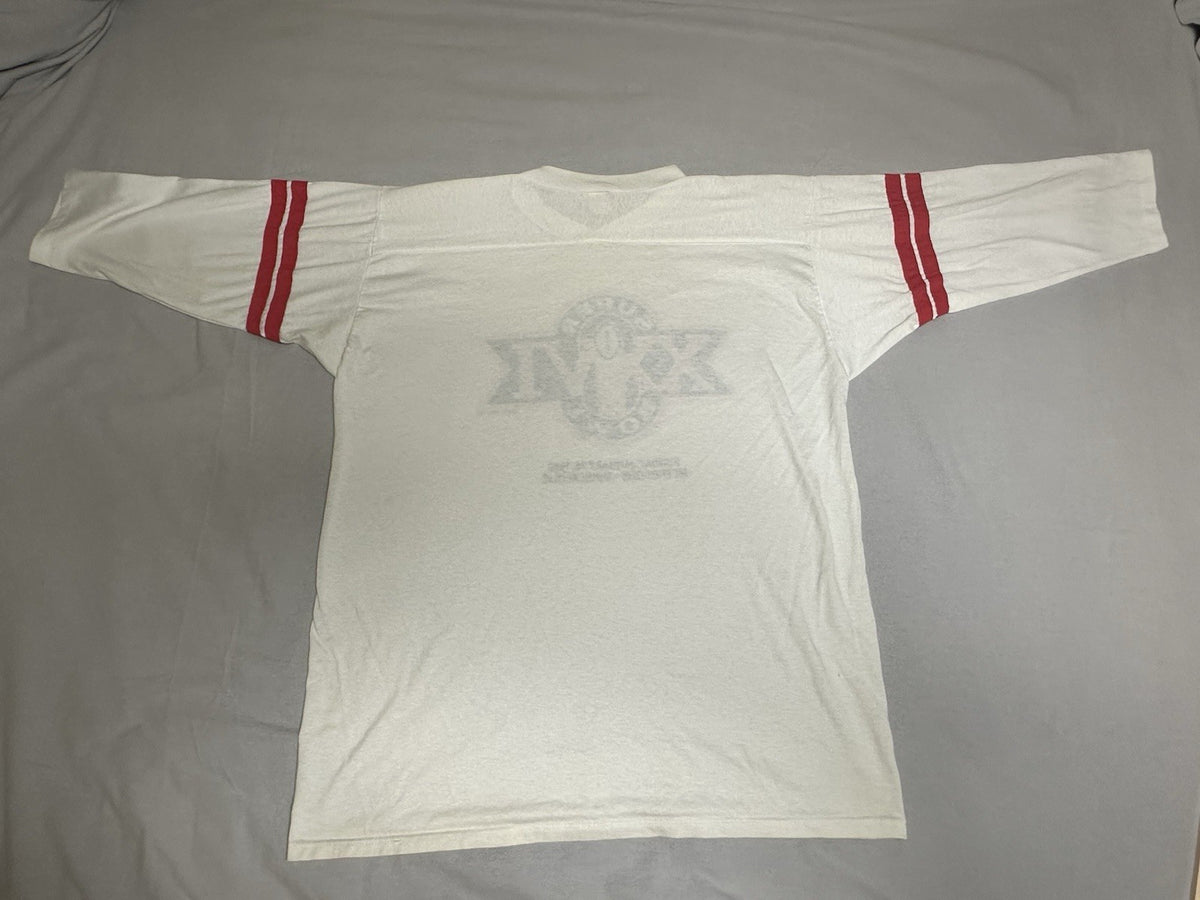 Vintage Super Bowl 1992 XXVI 3/4 Sleeve Shirt XXL White Bills Vs Redskins RARE