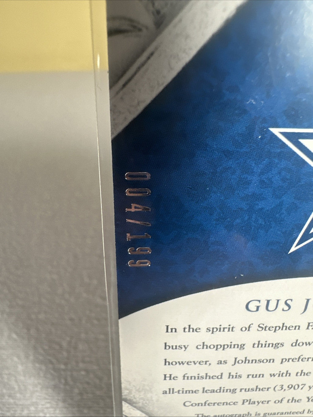 2015 Crown Royale Retail Bronze #168 Gus Johnson Autograph 004/199