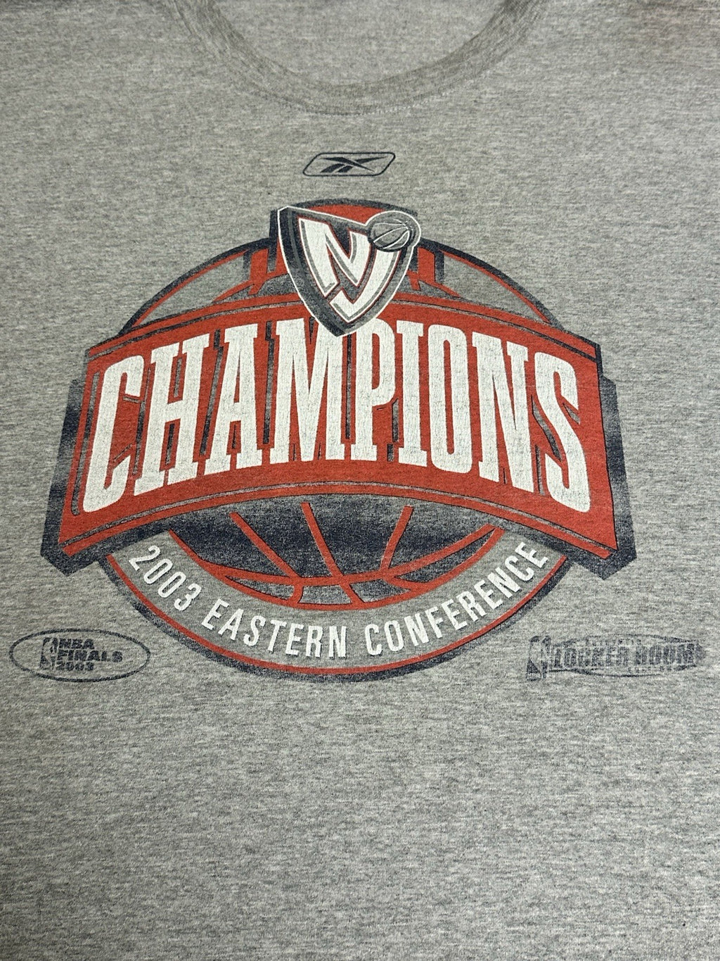 Vintage 2003 New Jersey Nets Easter conference Champions locker room tee XL