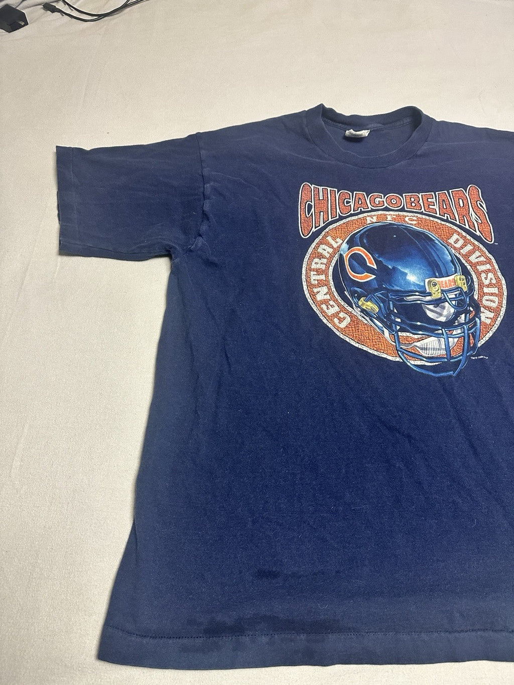 Vintage Pro Player Chicago Bears NFL Blue T-Shirt Adult Size XL USA Made 1995 *