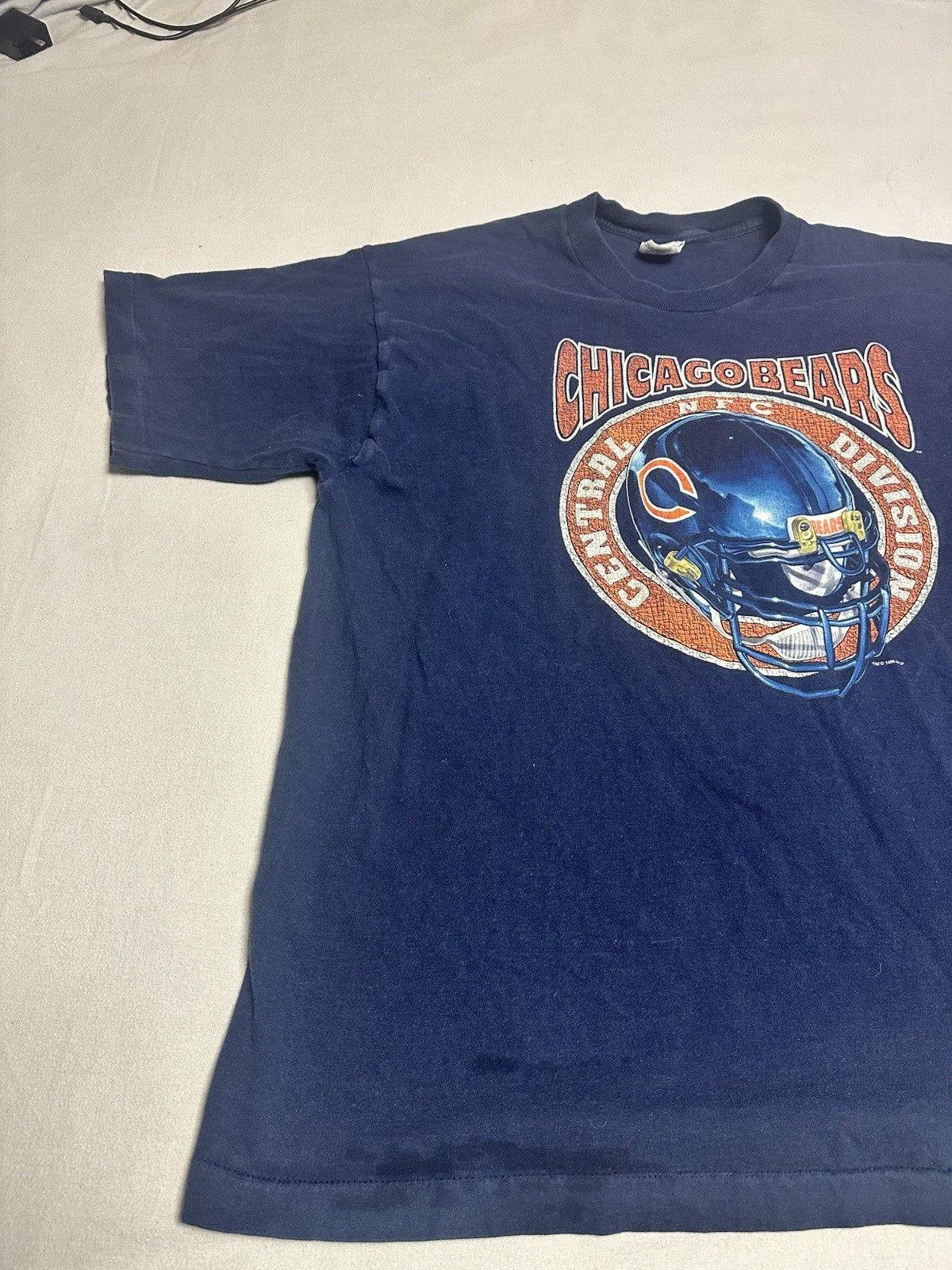 Vintage Pro Player Chicago Bears NFL Blue T-Shirt Adult Size XL USA Made 1995 *