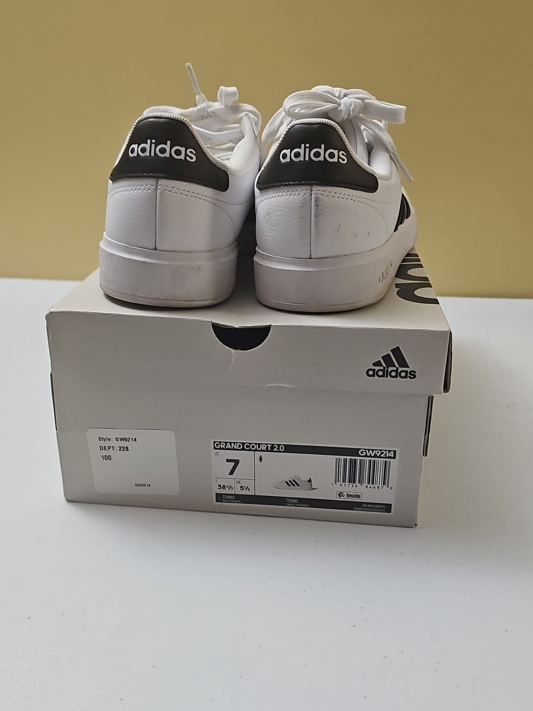 Adidas Womens Grand Court 2.0 White Tennis Shoes Size 7 (7821788)