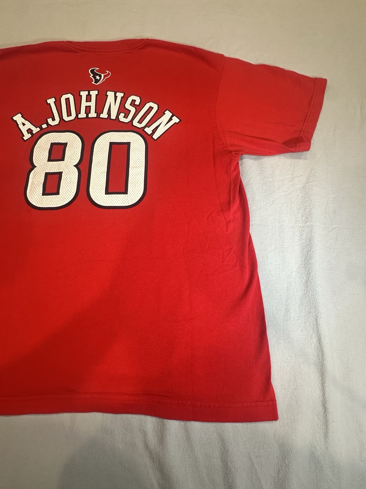 Reebok Houston Texans Shirt Jersey  Andre Johnson #80 NFL Football Tshirt Large