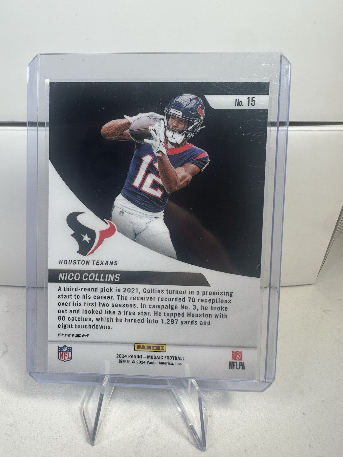 2024 Panini Mosaic - Elevate Green Mosaic Prizm #15 Nico Collins