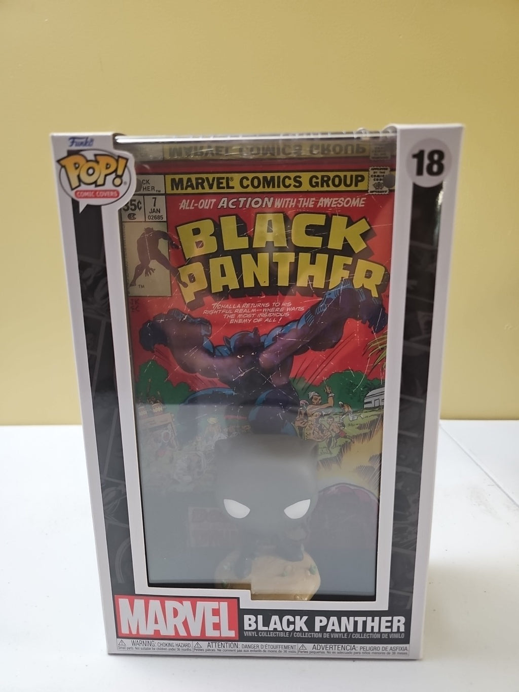 new Funko Pop! Comic Book Cover with Case: Marvel Black Panther #18 Vinyl Figure