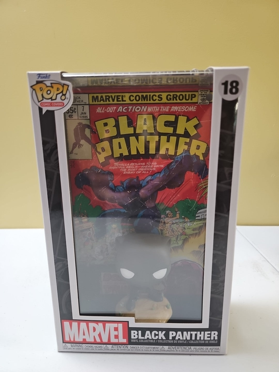 new Funko Pop! Comic Book Cover with Case: Marvel Black Panther #18 Vinyl Figure