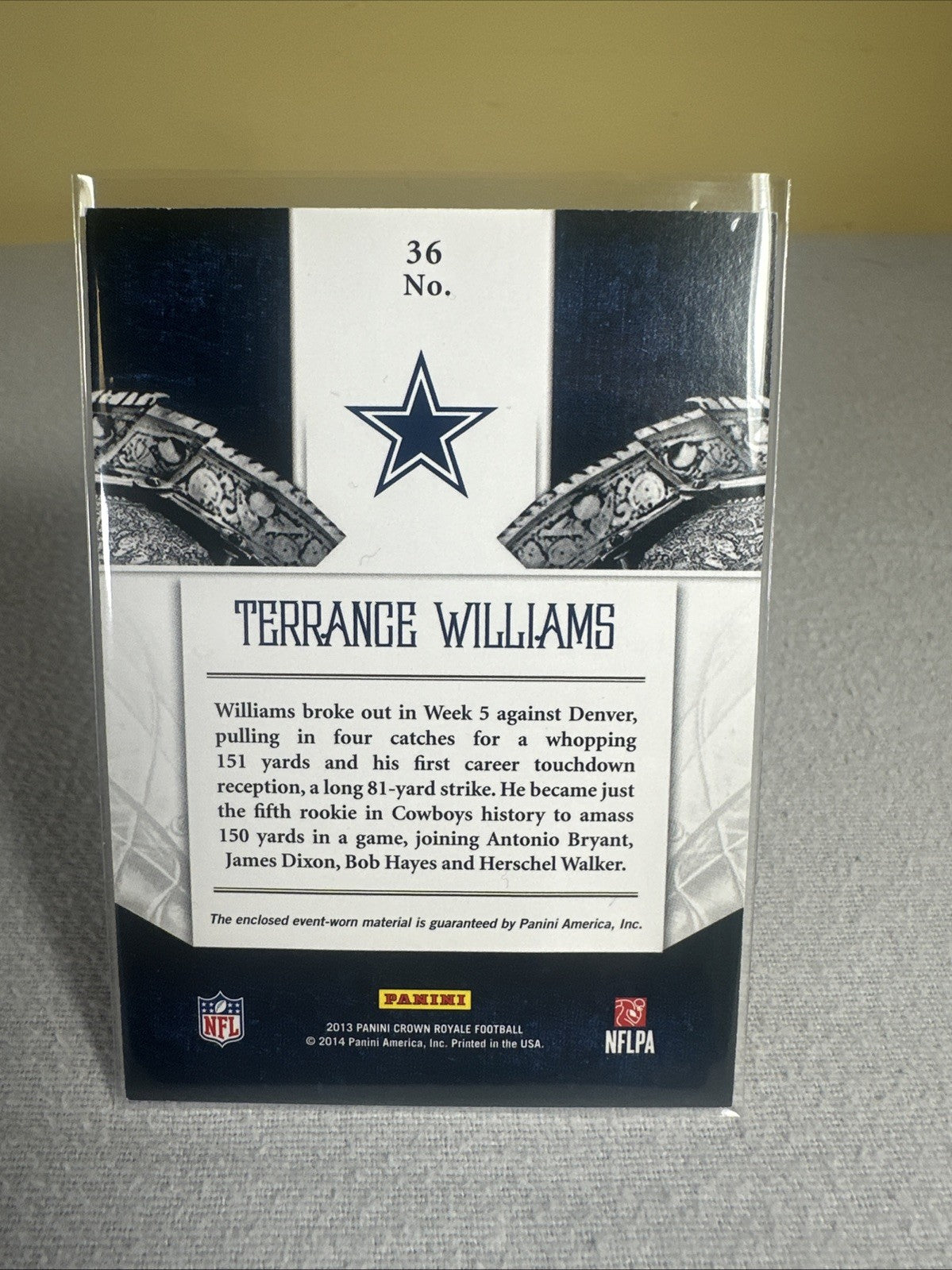 Panini 2013 Crown Royale Heirs To The Throne Terrance Williams Rookie Patch...