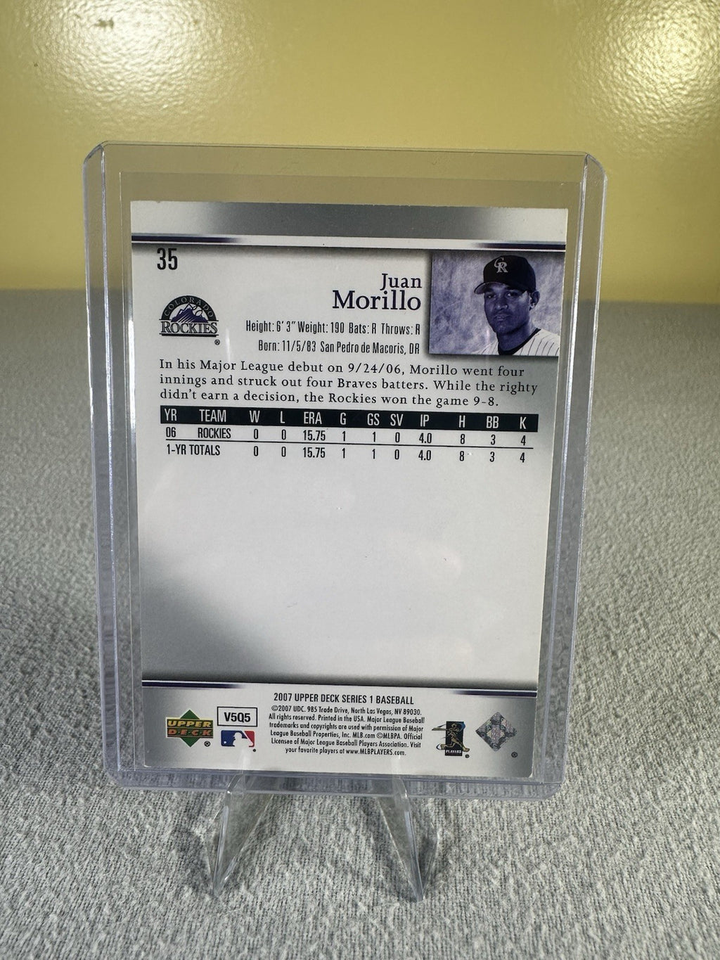 2007 Upper Deck Juan Morillo #35 Colorado Rockies