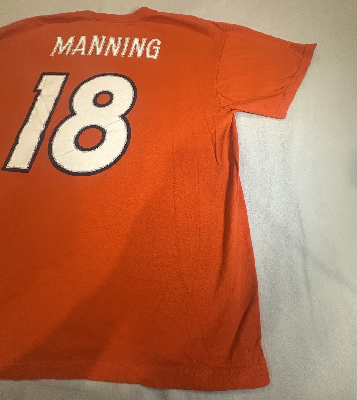 NFL Team Apparel Denver Broncos Peyton Manning Orange Football Shirt XL