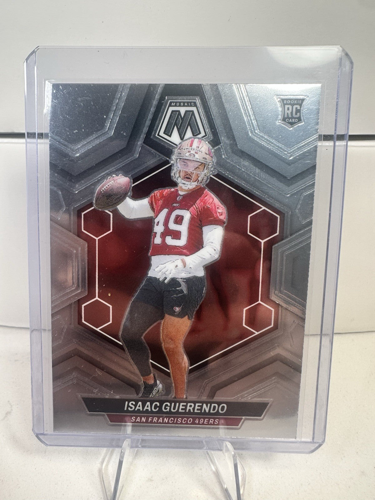2024 Panini Mosaic Isaac Guerendo Prizm RC # 388 San Francisco 49ers