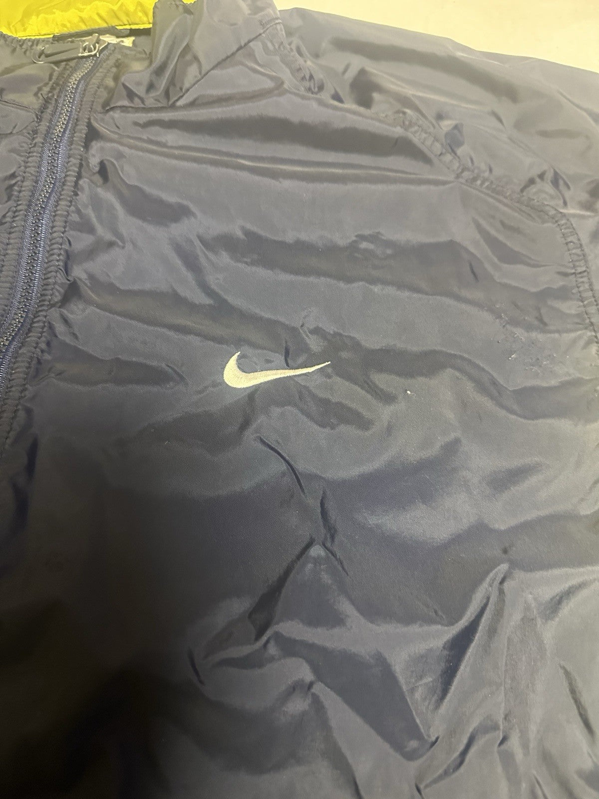 Vintage Nike Windbreaker Navy Men’s XL White Tag 90s Full Zip