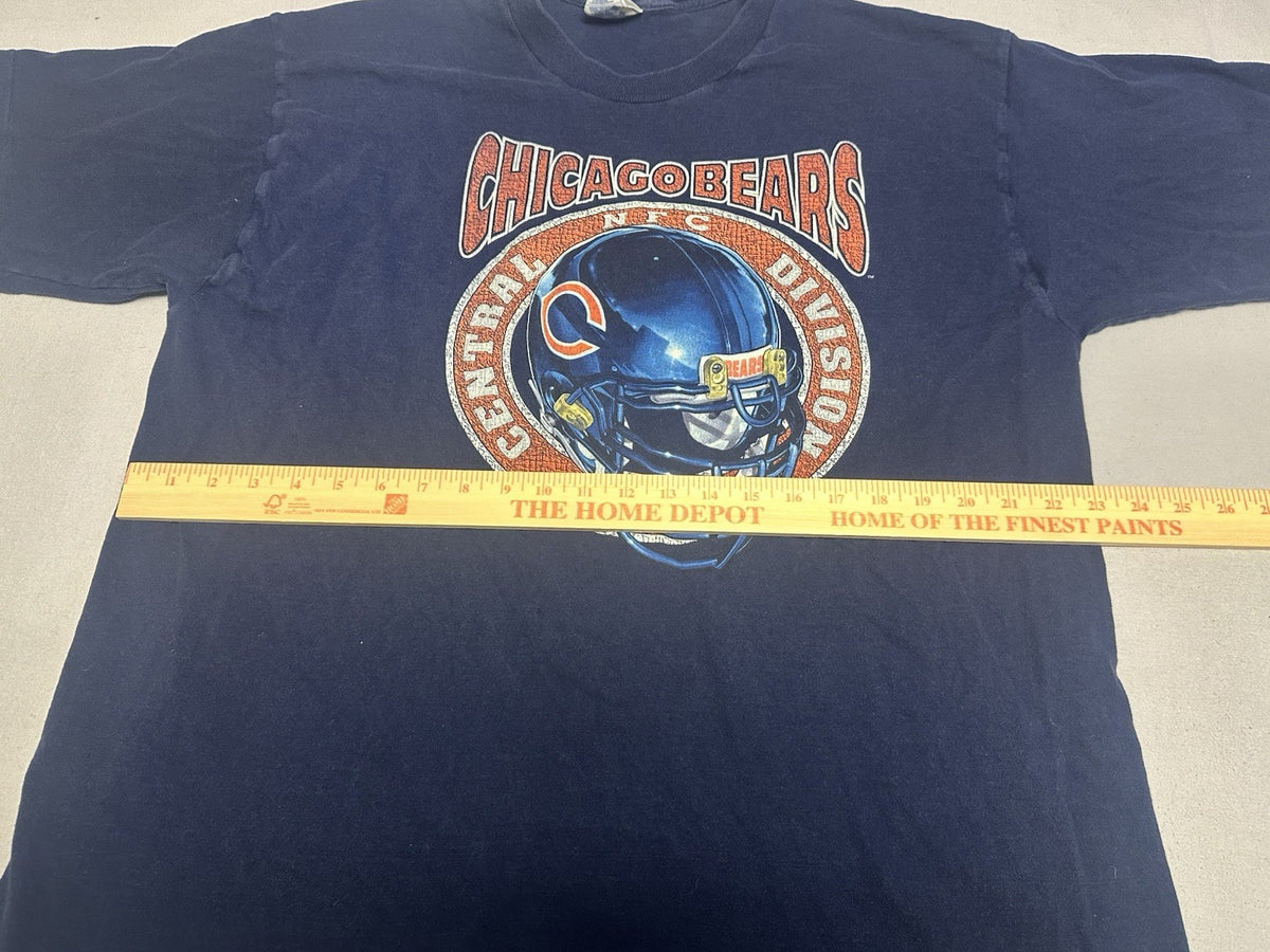 Vintage Pro Player Chicago Bears NFL Blue T-Shirt Adult Size XL USA Made 1995 *