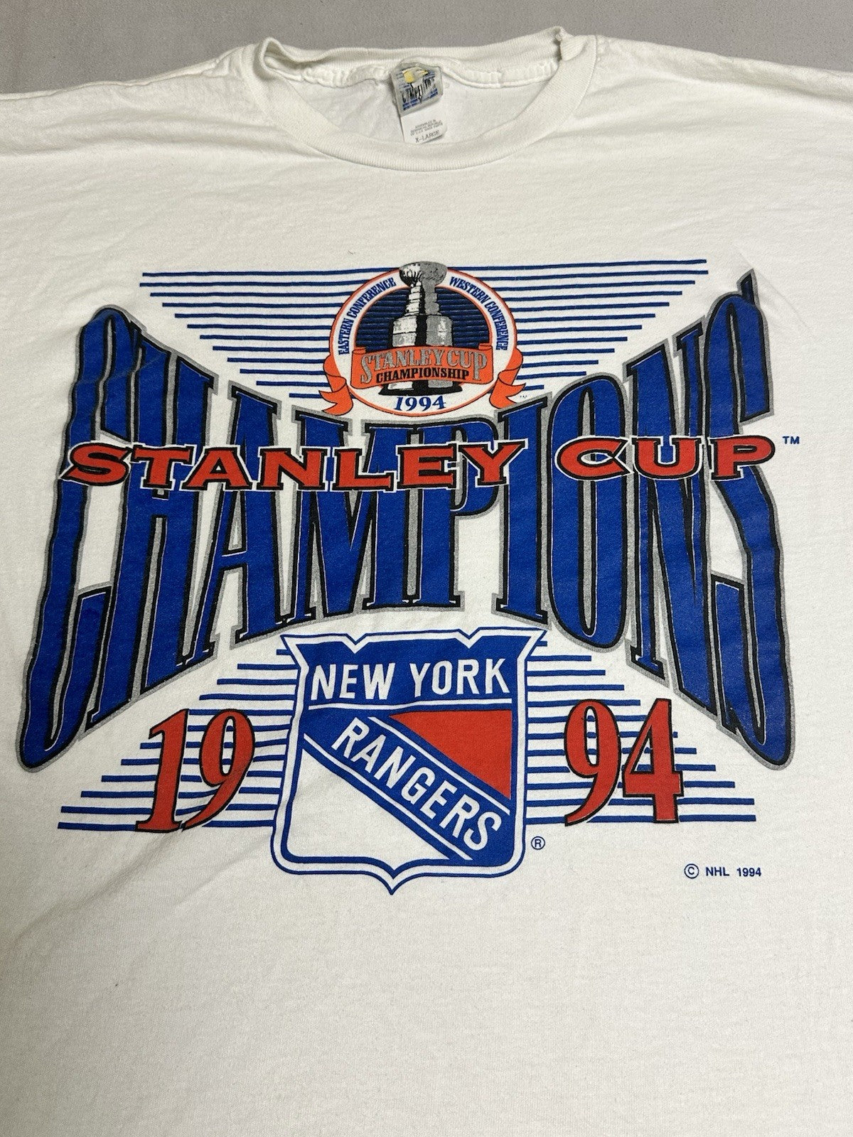 Vintage 1994 New York Rangers Shirt Mens XL NHL Stanley Cup Logo 7 90s