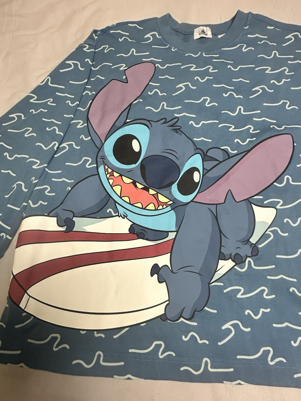 Walt Disney World WDW Surf Stitch Blue Celebration Spirit Jersey  XL - Surfboard