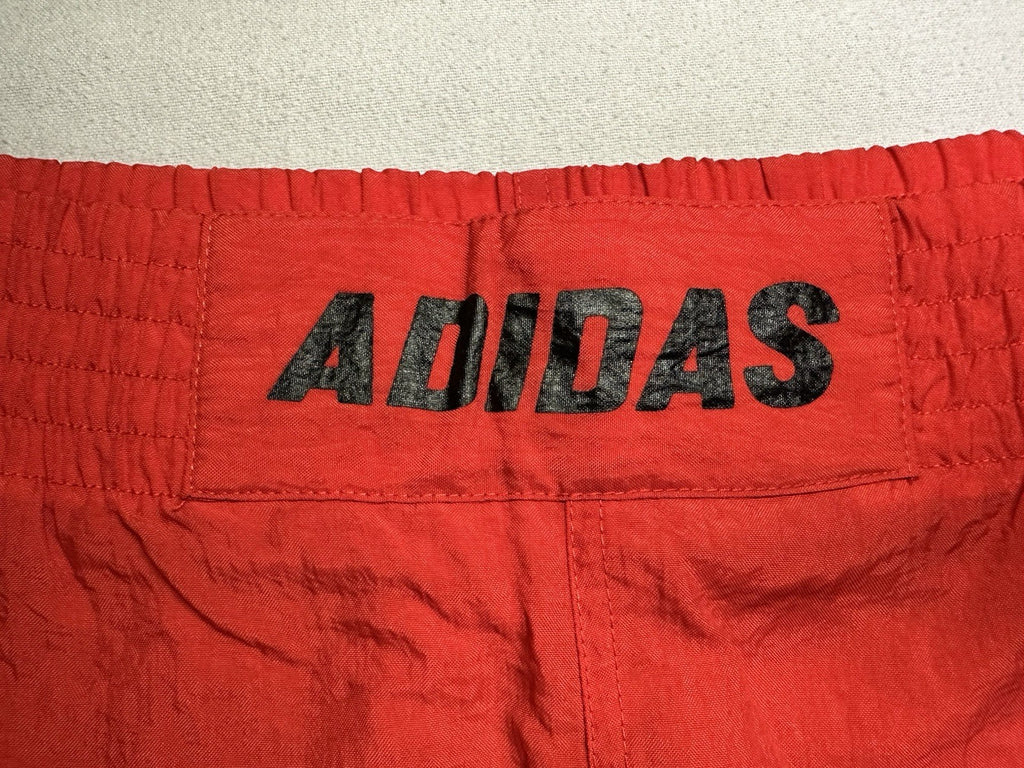 Vintage Adidas Shorts Athletic Nylon Trefoil Spellout Soccer 80s 90s MENS L