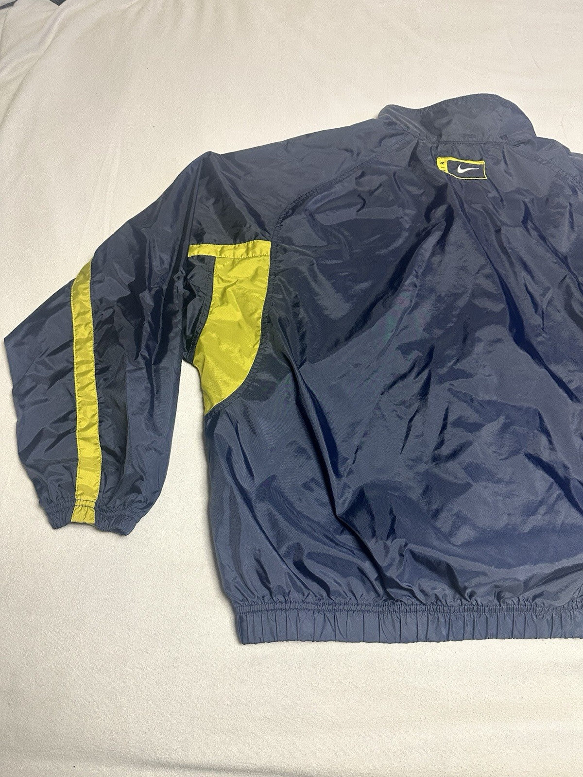 Vintage Nike Windbreaker Navy Men’s XL White Tag 90s Full Zip