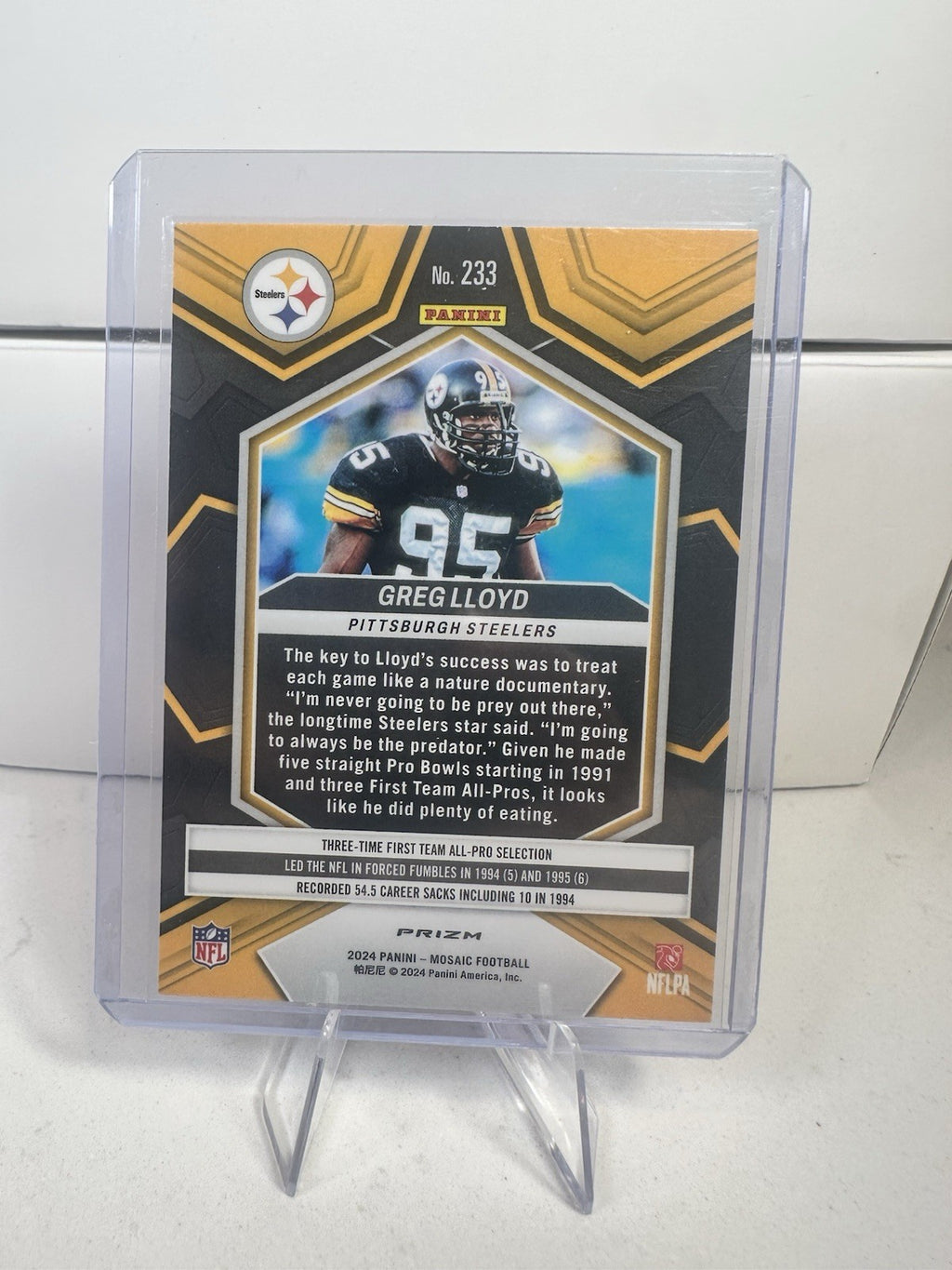 2024 Panini Greg Lloyd Reactive Pink Mosaic Prizm