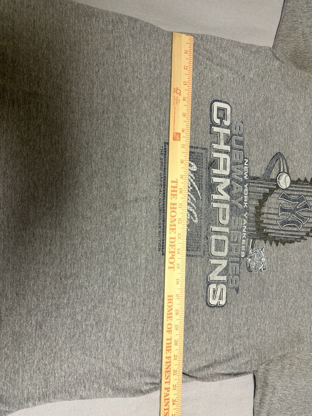 Vintage 2000 Lee Sport New York Yankees Subway Series Champions T-Shirt Grey XL