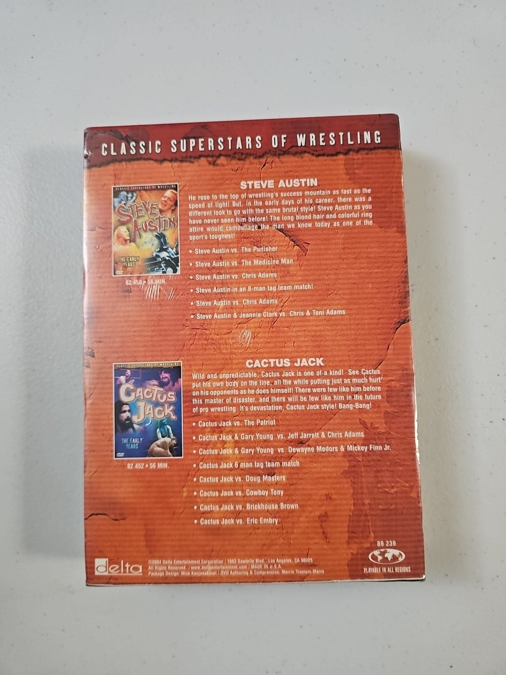 Classic Superstars of Wrestling 2 DVD Set Steve Austin Cactus Jack  A1