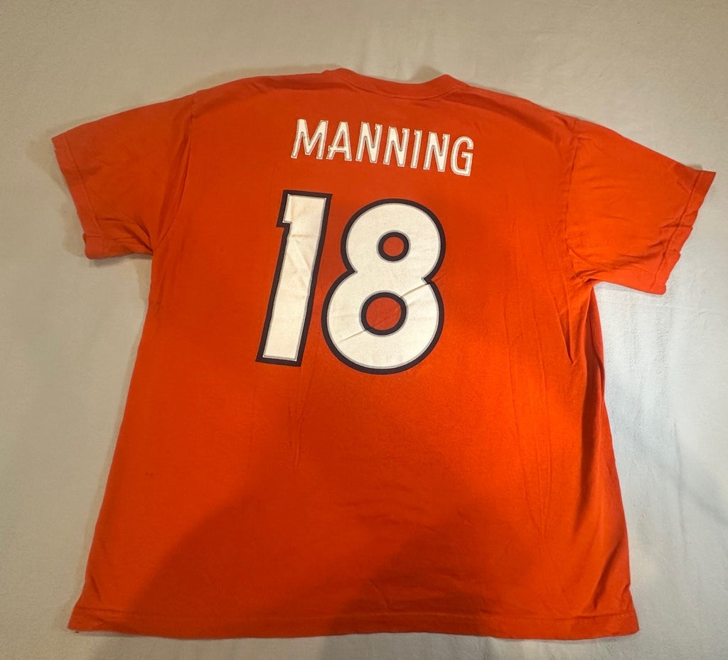 NFL Team Apparel Denver Broncos Peyton Manning Orange Football Shirt XL