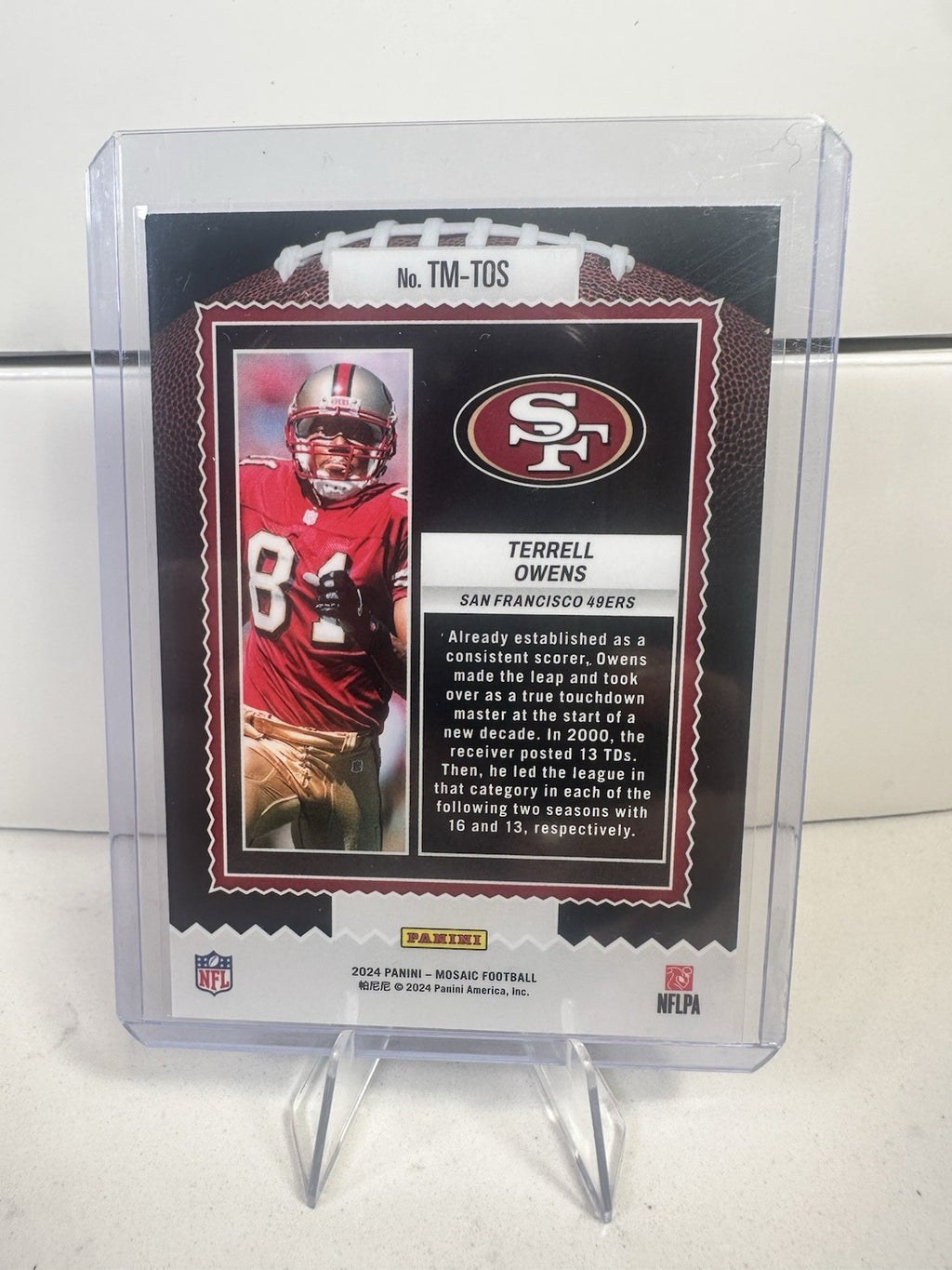 2024 Panini Mosiac Football Terrell Owens Touchdown Masters 49ers # TM-TOS