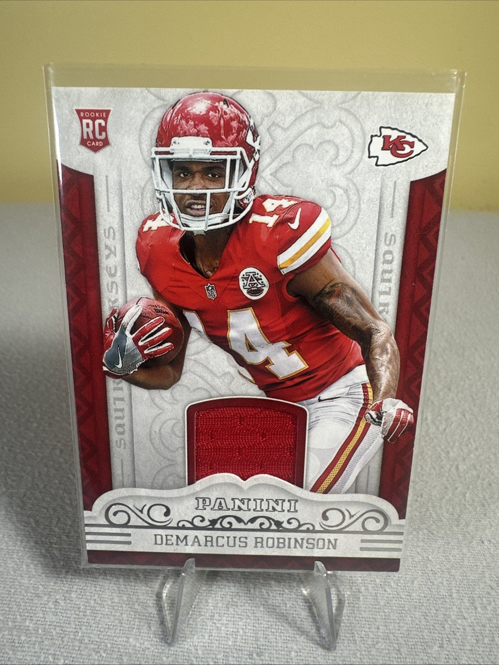 Demarcus Robinson Rookie Jersey Relic Chiefs Panini RC Patch Card