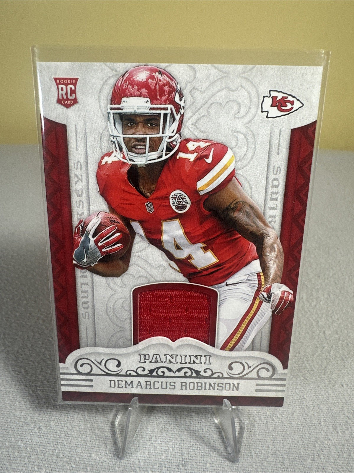 Demarcus Robinson Rookie Jersey Relic Chiefs Panini RC Patch Card