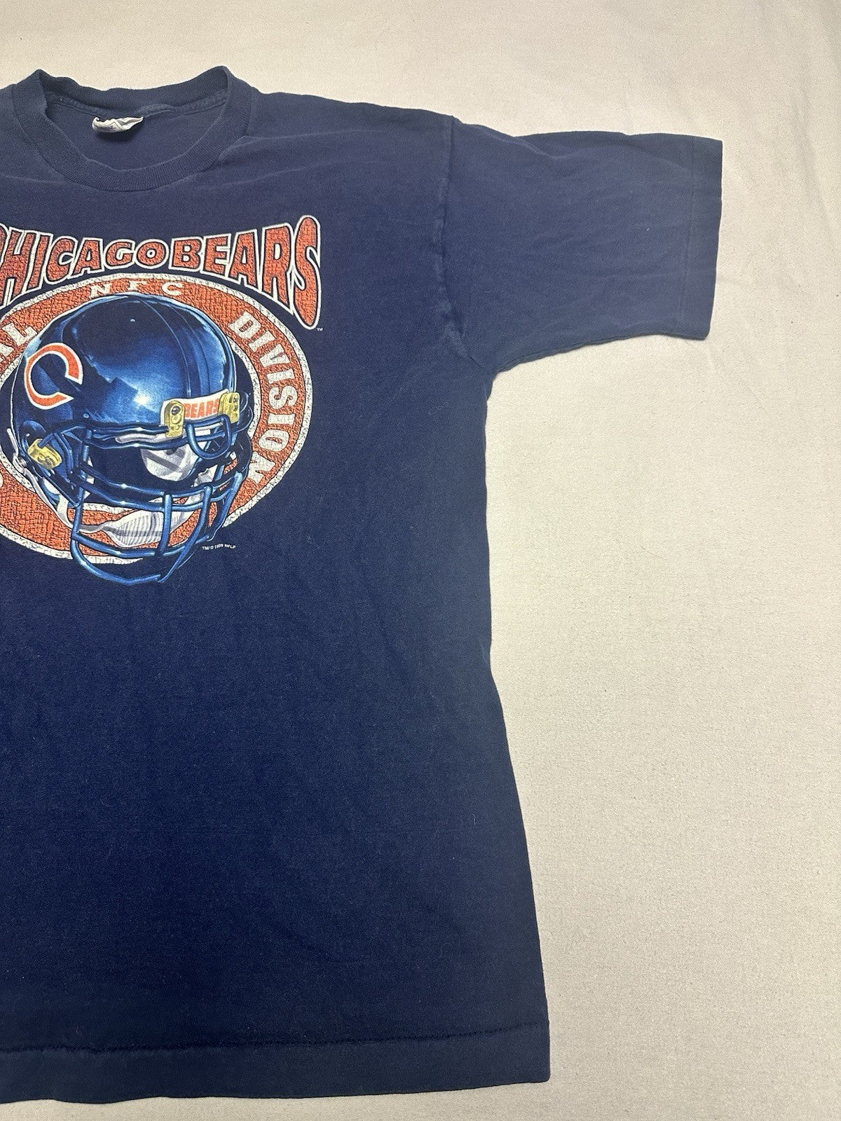 Vintage Pro Player Chicago Bears NFL Blue T-Shirt Adult Size XL USA Made 1995 *