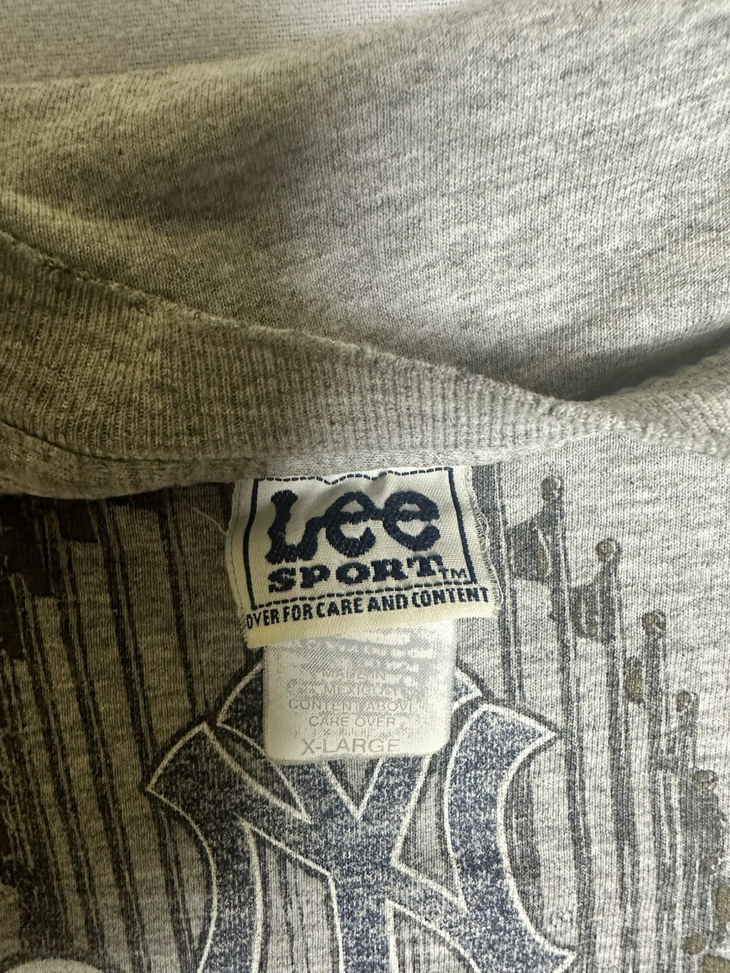 Vintage 2000 Lee Sport New York Yankees Subway Series Champions T-Shirt Grey XL