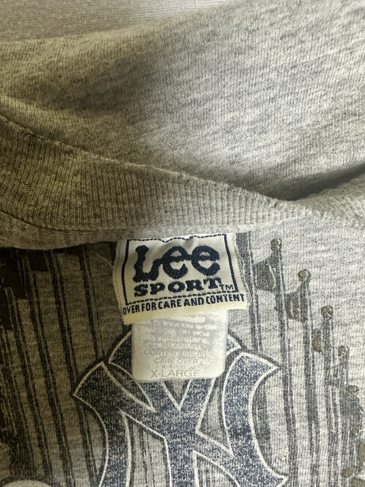 Vintage 2000 Lee Sport New York Yankees Subway Series Champions T-Shirt Grey XL