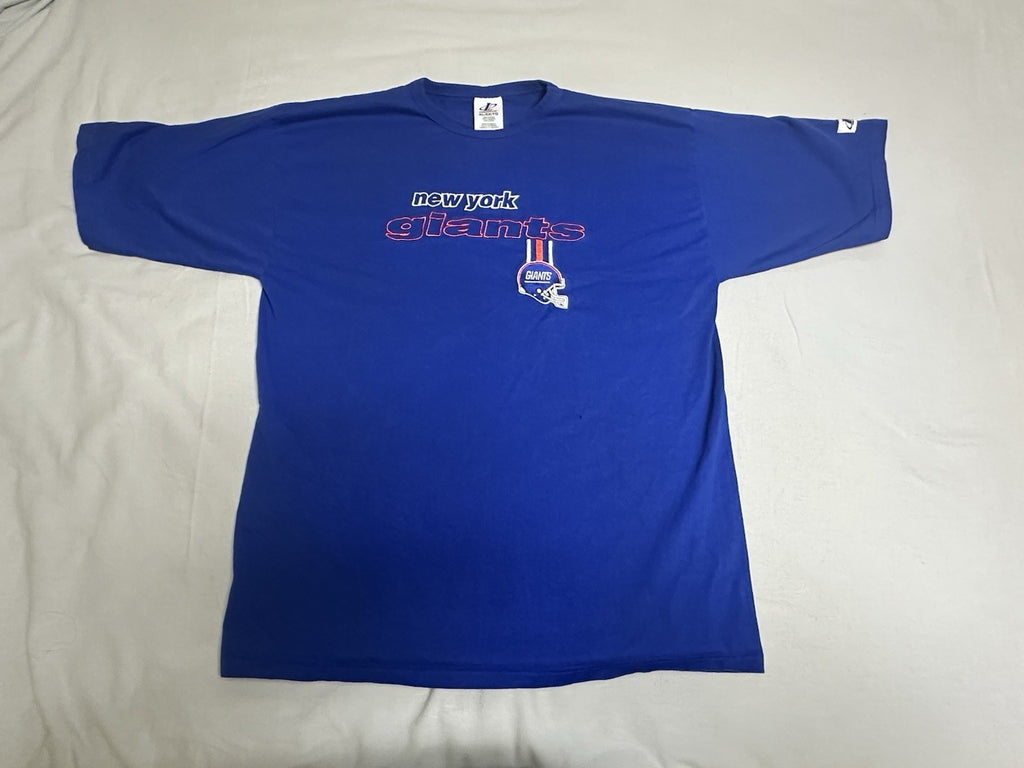 VTG New York Giants Shirt Mens Extra Large Blue Logo Athletic Embroidered